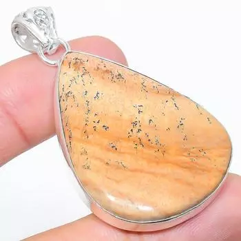 Подвеска из натурального яшмового камня из стерлингового серебра 925 пробы 2,25 дюйма r1g29