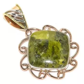 Подвеска из натурального яшмы Гогунджула из двухцветного цельного серебра 925 пробы 1,50 m1T27