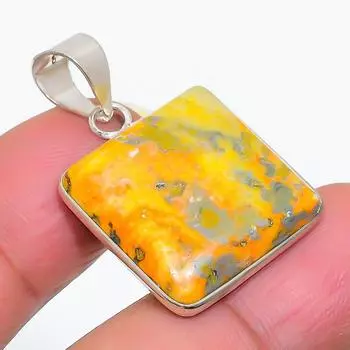 Подвеска из натурального яшмы шмеля из стерлингового серебра 925 пробы 1,34 дюйма i7H72