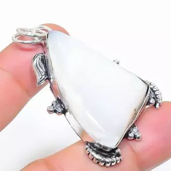 Подвеска из натурального радужного лунного камня из стерлингового серебра 925 пробы 2,29 дюйма l0j10