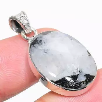 Подвеска из натурального радужного лунного камня из стерлингового серебра 925 пробы 1,50 U3K67