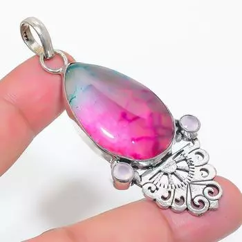 Подвеска из натурального радужного солнечного кварца из стерлингового серебра 925 пробы 2,80 o8h48