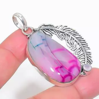 Подвеска из натурального радужного солнечного кварца из стерлингового серебра 925 пробы 2,17 дюйма F4g28