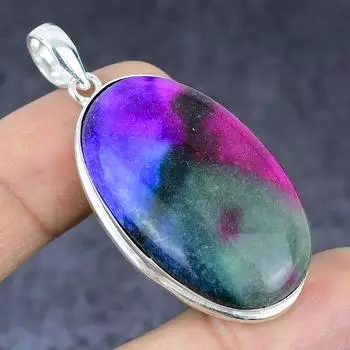 Подвеска из натурального радужного солнечного кварца ручной работы из стерлингового серебра 925 пробы 2,17 дюйма k1n68