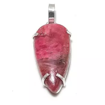 Подвеска из натурального родонита, ручная работа, серебро 925 пробы, 1,77 дюйма, R8f33