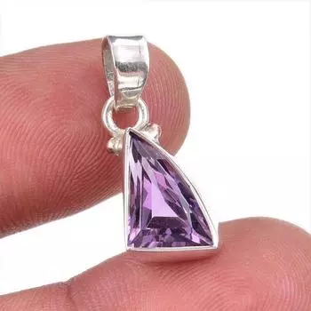 Подвеска из натурального розового аметиста из стерлингового серебра 925 пробы 1 дюйм s3g50