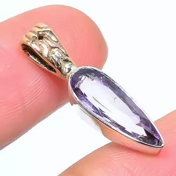 Подвеска из натурального розового аметиста из стерлингового серебра 925 пробы 1,06 дюйма f7C96