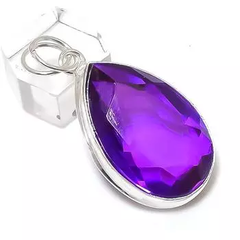 Подвеска из натурального розового аметиста из стерлингового серебра 925 пробы 1,89 дюйма D0n89