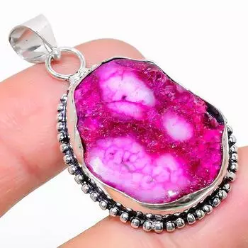 Подвеска из натурального розового солнечного кварца из стерлингового серебра 925 пробы 1,77 дюйма m9Z50