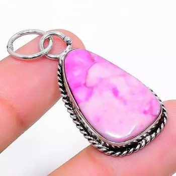 Подвеска из натурального розового солнечного кварца из стерлингового серебра 925 пробы 1,85 дюйма R1K83