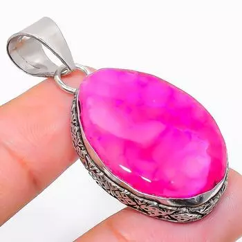 Подвеска из натурального розового солнечного кварца из стерлингового серебра 925 пробы 1,89 дюйма T1P18