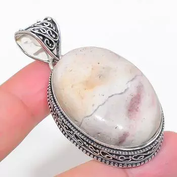 Подвеска из натурального розового турмалина из стерлингового серебра 925 пробы 2,29 дюйма Y5H93