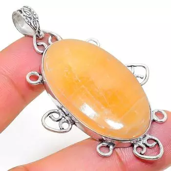 Подвеска из натурального септерианского камня из стерлингового серебра 925 пробы 2,29 дюйма Z3E85