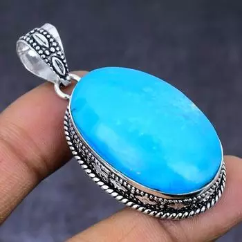 Подвеска из натурального серебра 925 пробы с бирюзой из Аризоны, размер 2,13 дюйма, S6N72