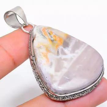 Подвеска из натурального серебра 925 пробы с яшмой, 2,25 дюйма, r4c07