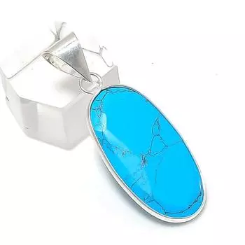 Подвеска из натурального серебра 925 пробы с бирюзой Санта-Роза 1,69 дюйма D1f13