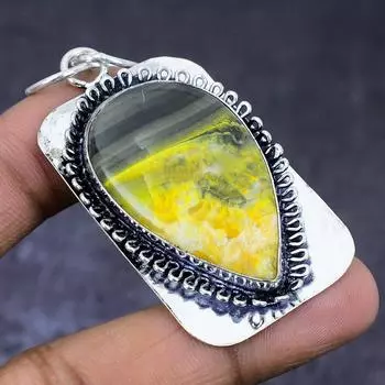 Подвеска из натурального серебра с яшмой 925 пробы, 2,44 дюйма, z4j72