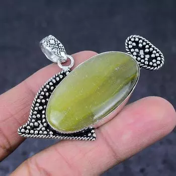 Подвеска из натурального шмеля из яшмы ручной работы из стерлингового серебра 925 пробы 1,77 дюйма b3B16