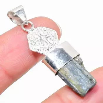 Подвеска из натурального синего кианита, ручная работа, серебро 925 пробы, 1,77 дюйма, b8J68