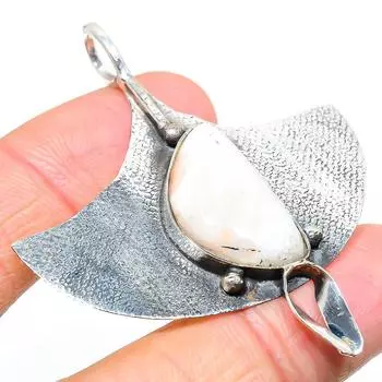 Подвеска из натурального сколецита, ручная работа, серебро 925 пробы, 2,44 дюйма, W9u66