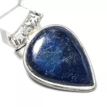 Подвеска из натурального содалита, ручная работа, серебро 925 пробы, 1,89 дюйма, c4C83
