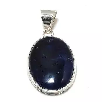 Подвеска из натурального содалита, стерлингового серебра 925 пробы, ручная работа, 1,97 дюйма, g8F67