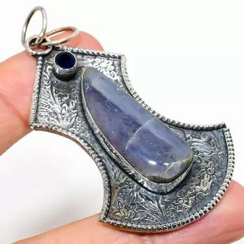 Подвеска из натурального солнечного камня в лолите и шпинели из стерлингового серебра 925 пробы 2,84 дюйма w3R19