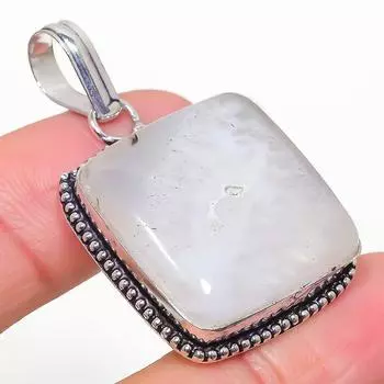 Подвеска из натурального солнечного кварца ручной работы из стерлингового серебра 925 пробы 1,62 дюйма D4k07