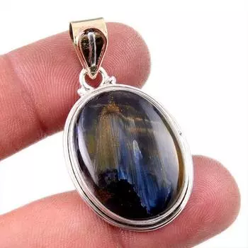 Подвеска из натурального стерлингового серебра 925 пробы ручной работы с натуральным драгоценным камнем питерсит 1,5 дюйма b2Q01