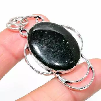 Подвеска из натурального зеленого лабрадорита из стерлингового серебра 925 пробы 2,29 дюйма d1a32