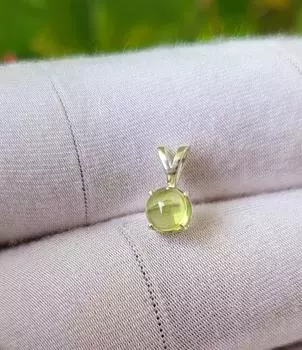 Подвеска из натурального зеленого перидота и турмалина из стерлингового серебра 925 пробы A 134 Gift 6 MM