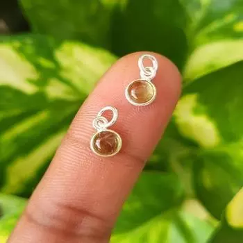 Подвеска из натурального зеленого перидота, одинарная, из стерлингового серебра 925 пробы