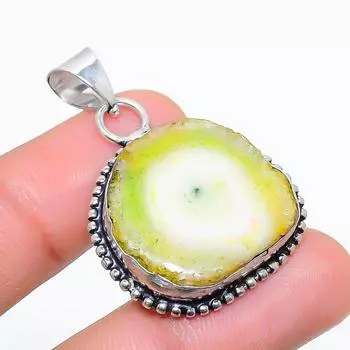 Подвеска из натурального желтого солнечного кварца из стерлингового серебра 925 пробы 1,58 дюйма, длина 3 м85