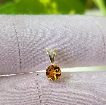 Подвеска из натурального желтого турмалина из стерлингового серебра 925 пробы в подарок за 130 долларов