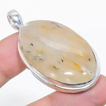 Подвеска из натурального золотистого рутила, ручная работа, серебро 925 пробы, 2,17 дюйма, P9z18