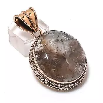 Подвеска из натурального золотого рутила из меди ручной работы 2,01 дюйма k2s77