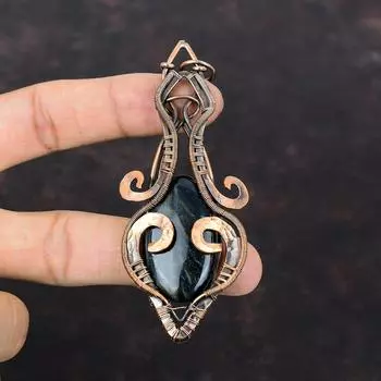 Подвеска из неллита, медная проволока, обернутая ювелирными изделиями, подвеска из натурального драгоценного камня, ювелирные изделия ручной работы, Изящный кулон, медная подвеска из неллита, подарок для мамы