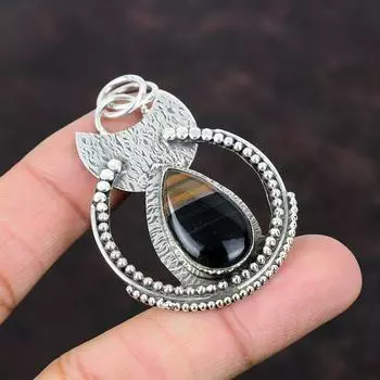 Подвеска из неллита, стерлингового серебра 925 пробы, ювелирные изделия ручной работы, новейший дизайн, подвеска из натурального драгоценного камня, ювелирное изделие, подарок для женщин, эффектная подвеска