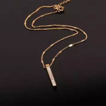 Подвеска из нержавеющей стали, цепочка для свитера, титановое ожерелье в виде ракушки, буква «I», трендовые ювелирные изделия 2021 года