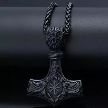 Подвеска из нержавеющей стали «Молот Тора» в стиле ретро-викинг