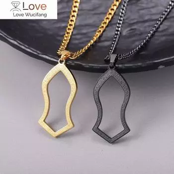 Подвеска из нержавеющей стали, ювелирные изделия, арабский мессенджер, подарок для мужчин, аятул курс, мусульманская подвеска-туфелька Аллаха 40cm