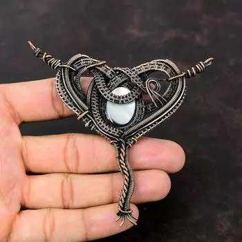 Подвеска из перламутра, медная проволока, кулон, кулон, медные украшения, оригинальный кулон с драгоценными камнями, ручная работа, ювелирное изделие, подарок для мамы