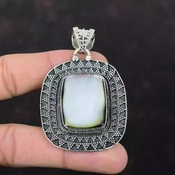 Подвеска из перламутра ручной работы, новые ювелирные изделия, подвеска из стерлингового серебра 925 пробы, винтажная подвеска, ювелирное изделие высокого качества, подарок для друга