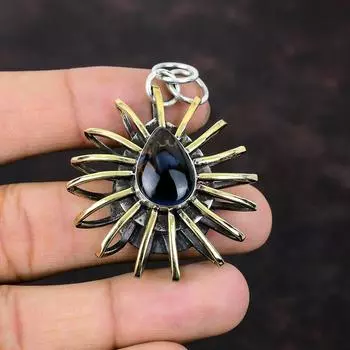 Подвеска из Питерсита, ювелирные изделия из драгоценных камней, подвеска из стерлингового серебра 925 пробы, ювелирные изделия в виде клетки ручной работы, позолоченная подвеска 18 карат, подарок для друга, приличная подвеска