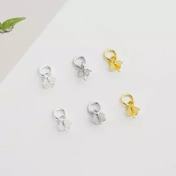 Подвеска из позолоченного серебра 925 пробы с жемчугом и подставкой в виде цветка сливы S925 Silver - Plain