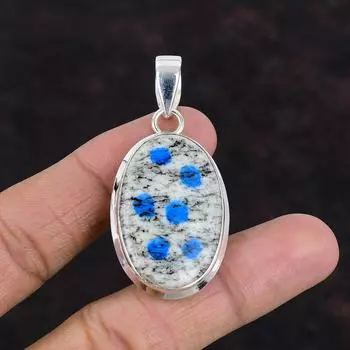 Подвеска из яшмы K2, ювелирные изделия из настоящего драгоценного камня, подвеска из стерлингового серебра 925 пробы, ручная работа, ювелирные изделия из яшмы K2, подарок на годовщину для матери, простой кулон