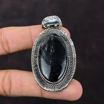 Подвеска из яшмы Пикассо, драгоценный камень, винтажные ювелирные изделия, подвеска из стерлингового серебра 925 пробы, подвеска ручной работы, стильная подвеска, подарок для матери, серебряные украшения