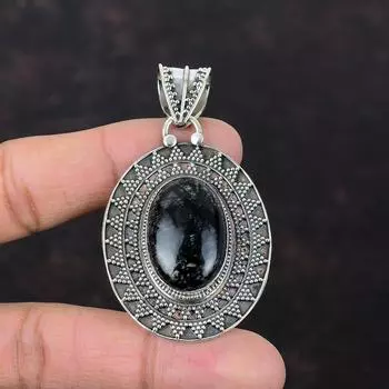 Подвеска из яшмы Пикассо, ювелирные изделия ручной работы, подвеска из стерлингового серебра 925 пробы, винтажная подвеска, ювелирное изделие высшего качества, подарок для него, изысканные ювелирные изделия