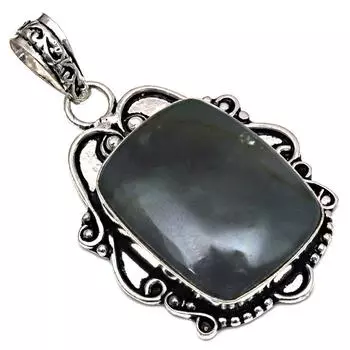 Подвеска из яшмы с драгоценным камнем, ручная работа, серебряное украшение ко Дню матери, 2,25 дюйма