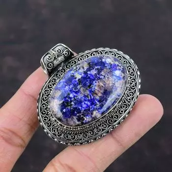 Подвеска из яшмы с фиолетовым морским осадком, ювелирные изделия из драгоценных камней, подвеска из стерлингового серебра 925 пробы, подвеска ручной работы, винтажная подвеска, подарок для него, целебный камень
